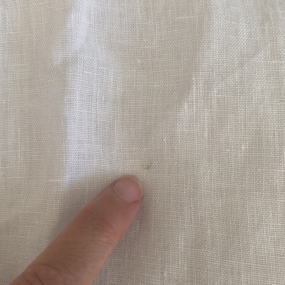 Fly Italian linen and vibes dress pockets short sleeve medium large white - Picture 7 of 10